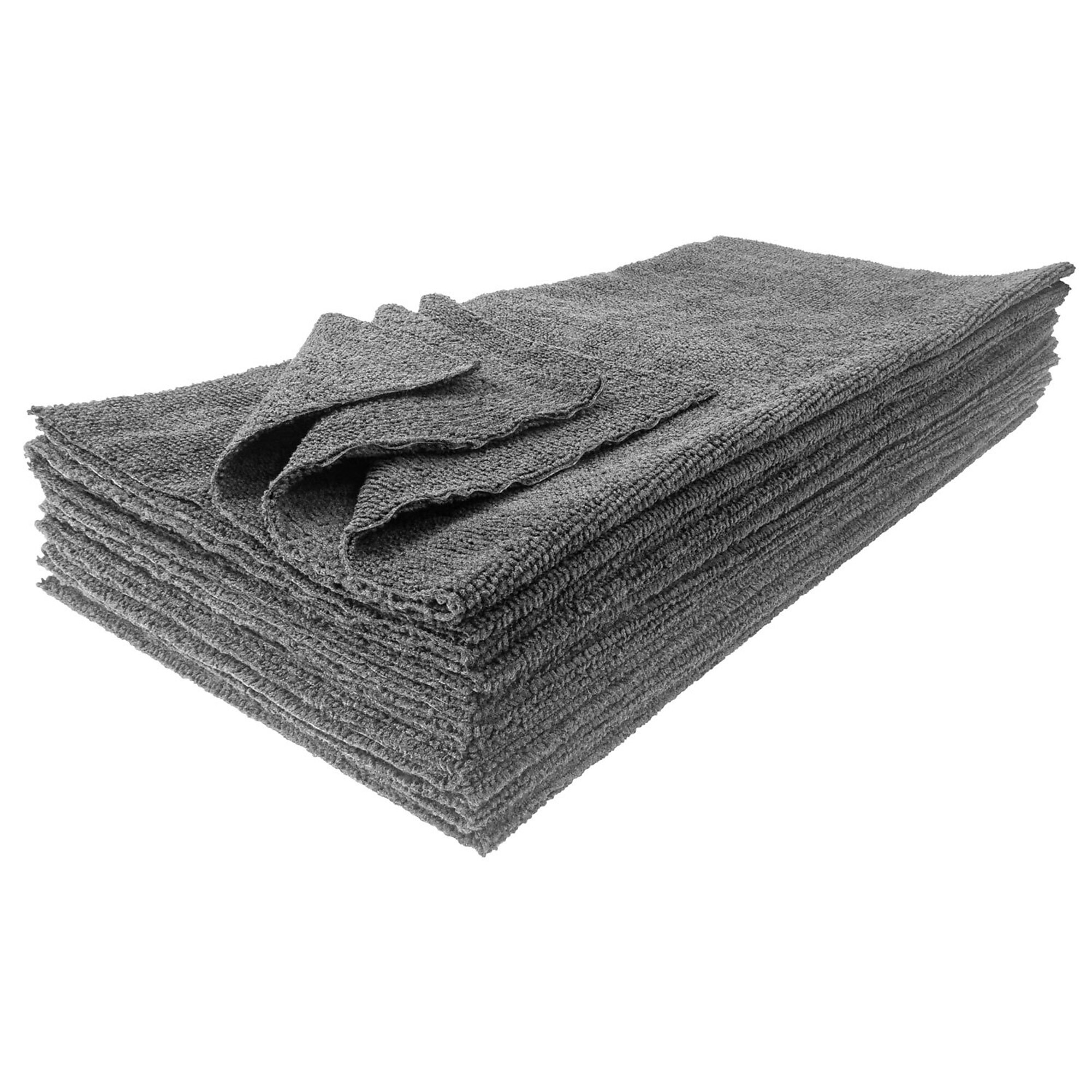 Detailer's Preference Edgeless Microfiber Towels — 16in. x 16in., Gray, 12-Pack, Model# MT-UT16-SGRY12
